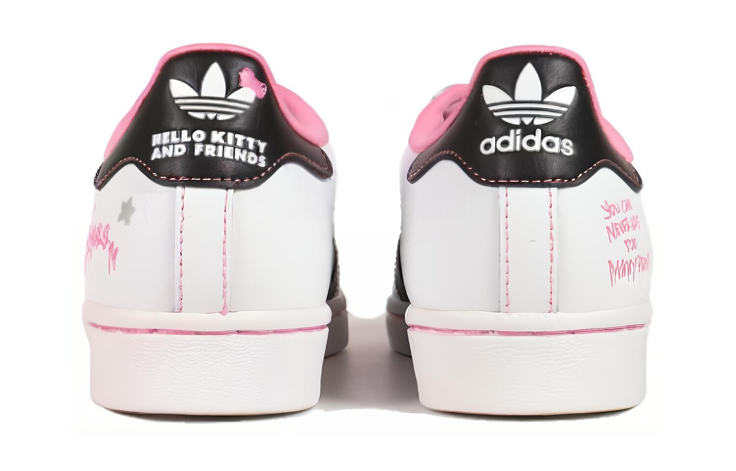 Adidas originals Superstar Kids Кроссовки для скейтбординга для детей, White/Pink — фото 3
