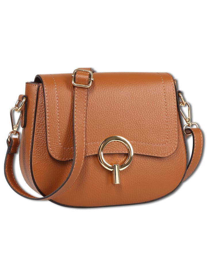 

Кожаная сумка через плечо Toscanto светло-коричневая примерно 23 см Toscanto