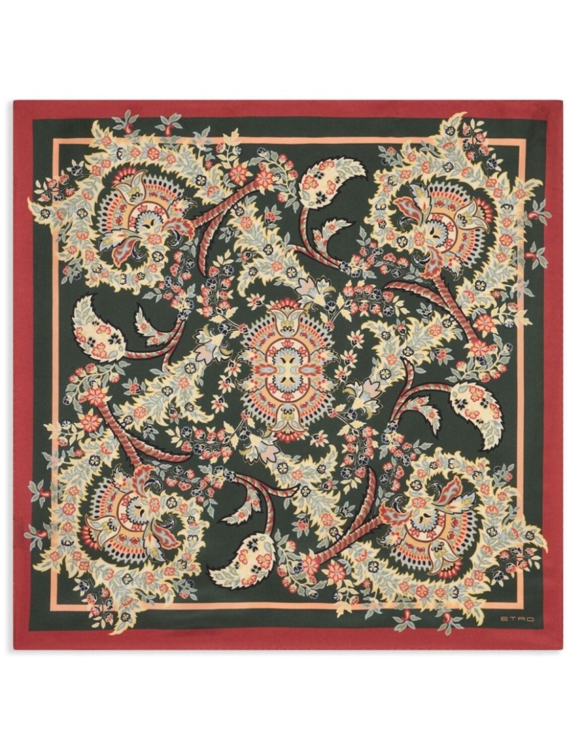 

ETRO шелковый платок с принтом пейсли, зеленый