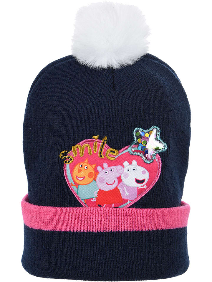 

Peppa Pig Шапка-помпон Свинки Пеппы темно-синего цвета