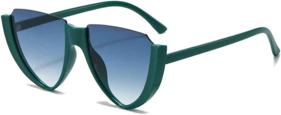 

Модные солнцезащитные очки в полуободковой оправе для мужчин и женщин, роскошные, винтажные, для активного отдыха, путешествий, вождения, трендовые, с защитой от УФ-излучения UV400 TKKTLLT, Green