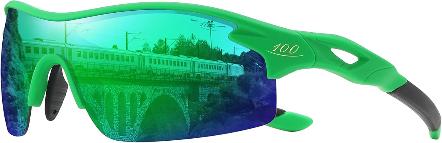 

Спортивные солнцезащитные очки 100 CLASSIC с поляризованными линзами FHD и защитой от УФ-излучения UV400. Прочные и гибкие, обеспечивают максимальный комфорт как для мужчин, так и для женщин, Green