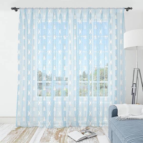 

Штора Abakuhaus Weißer Hase 2 шт, 274x274x0,5 см цвет blau kadett blau