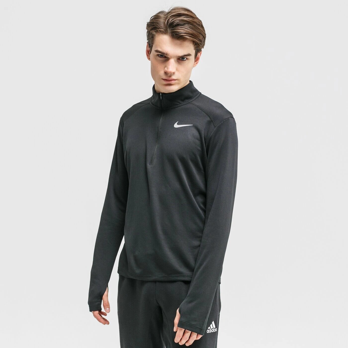 

Футболка мужская Nike Pacer на молнии 1/2, черный