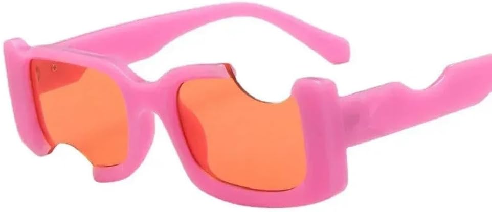 

Модные солнцезащитные очки с небольшим квадратным зазором, сине-розовые, для женщин, винтажные солнцезащитные очки с градиентным переходом, мужские хип-хоп очки, зеленые HYYZZC, Pink