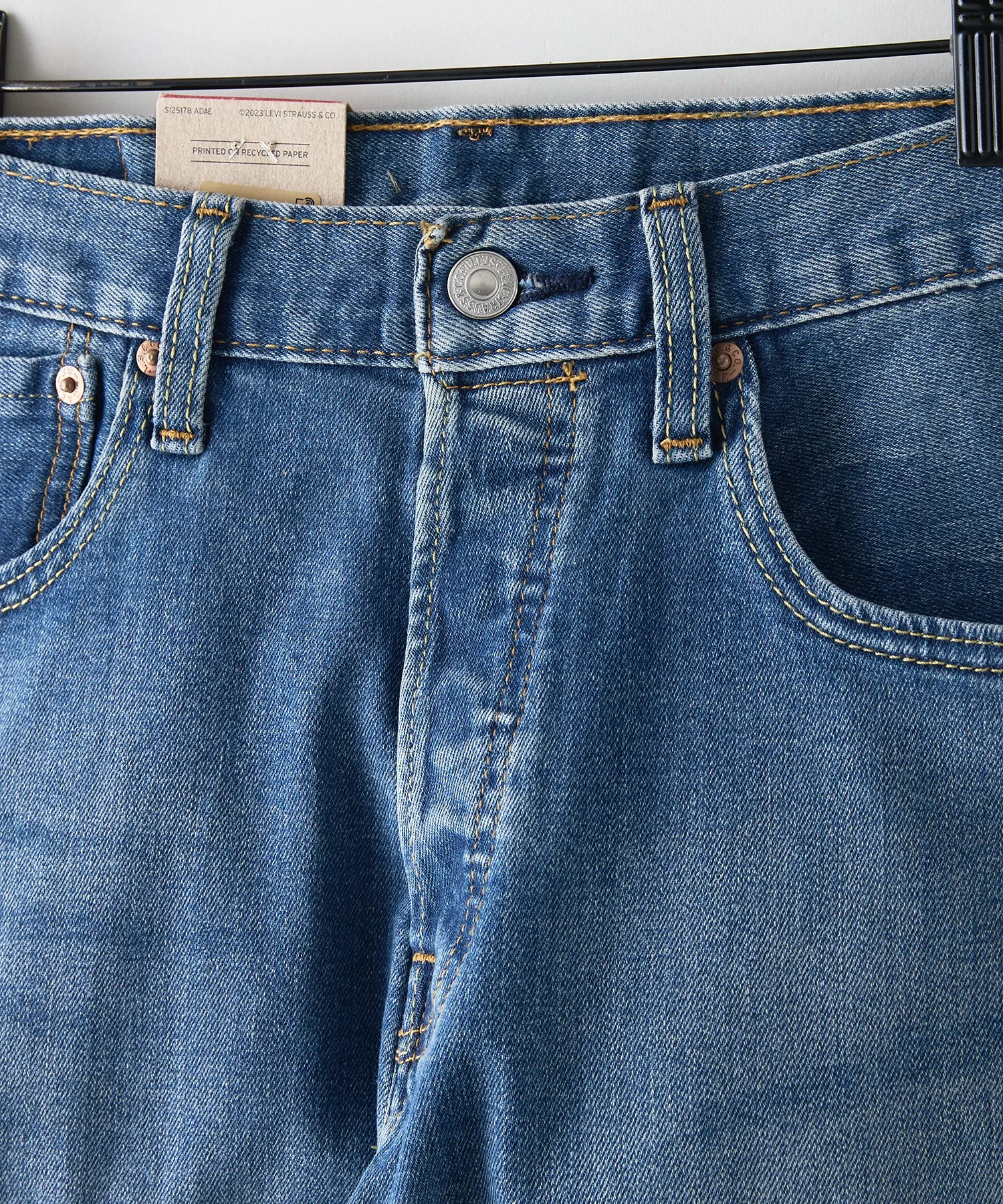 [LEVI'S] [Вечная классика] Джинсы Levi's 501 Original Fit Straight Leg Stretch Denim — фото 4