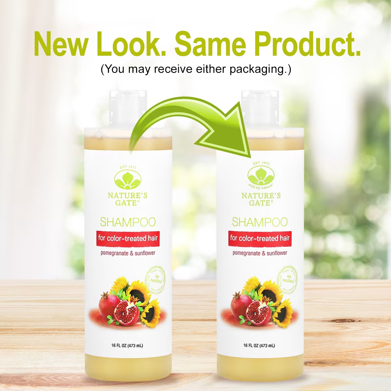 Шампунь Mild By Nature «Гранат и подсолнечник» для окрашенных волос, 16 жидких унций (473 мл) — фото 3