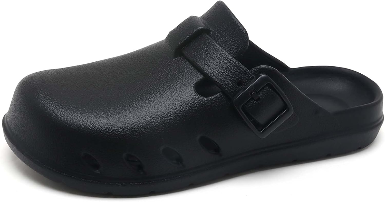 

Мужские летние дышащие сандалии, противоскользящие прогулочные и садовые туфли, легкие домашние шлепанцы для душа, удобная обувь для пляжа на открытом воздухе Generic, черный