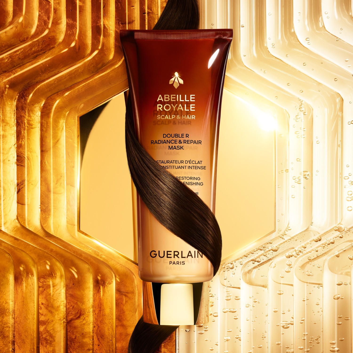 Маска для волос abeille royale double r radiance & repair mask Guerlain, объем 200 мл — фото 3
