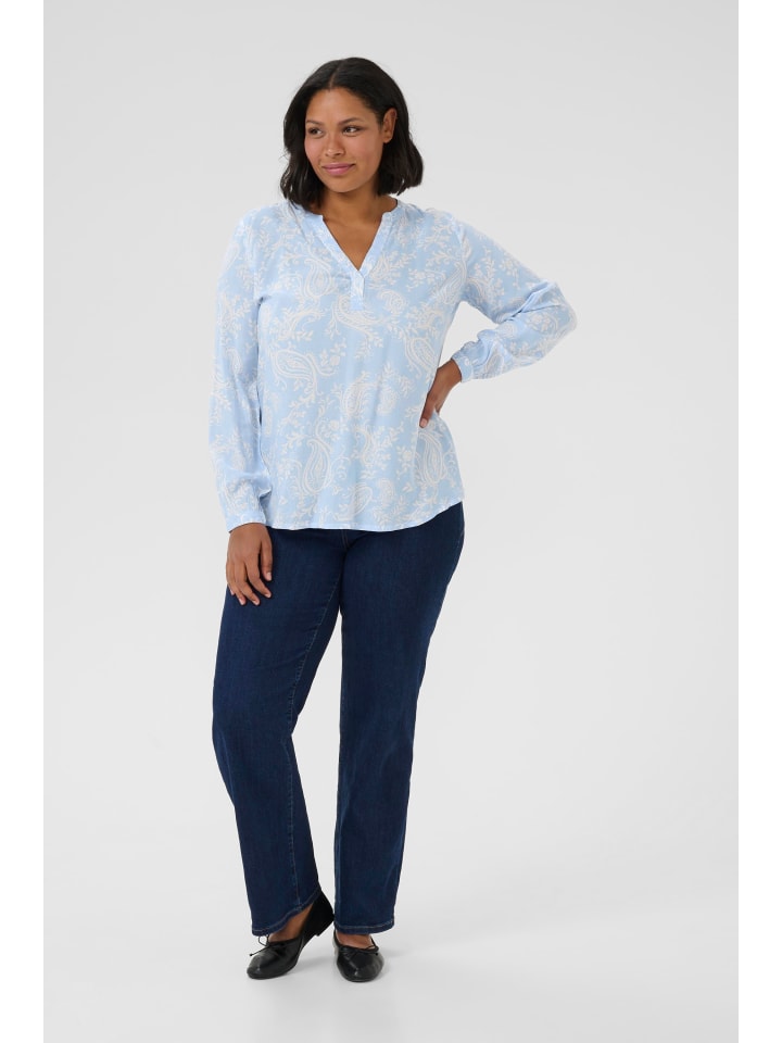 

KAFFE curve Блузка с длинными рукавами KCbella, стандартный крой, с принтом «пейсли» в стиле виндсерфера