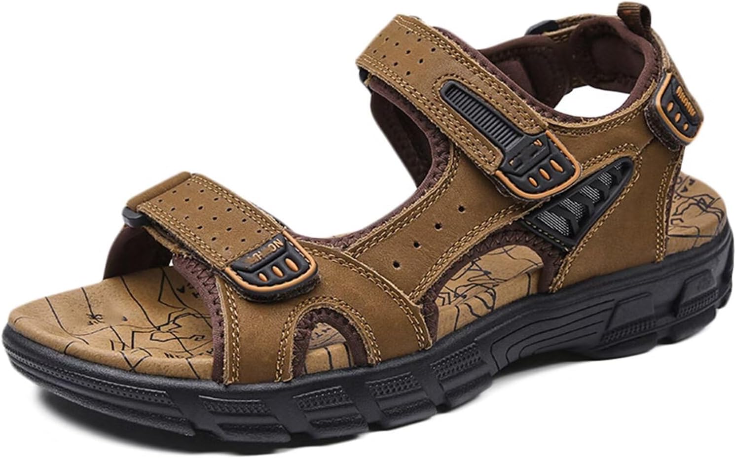 

Мужские походные сандалии для прогулок на открытом воздухе, кожаные пляжные туфли, водонепроницаемые сандалии для рыбалки Hnvavq, C