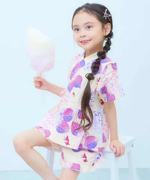 Детское кимоно Jinbei с пеплумом, цвет белый, бренд devirock