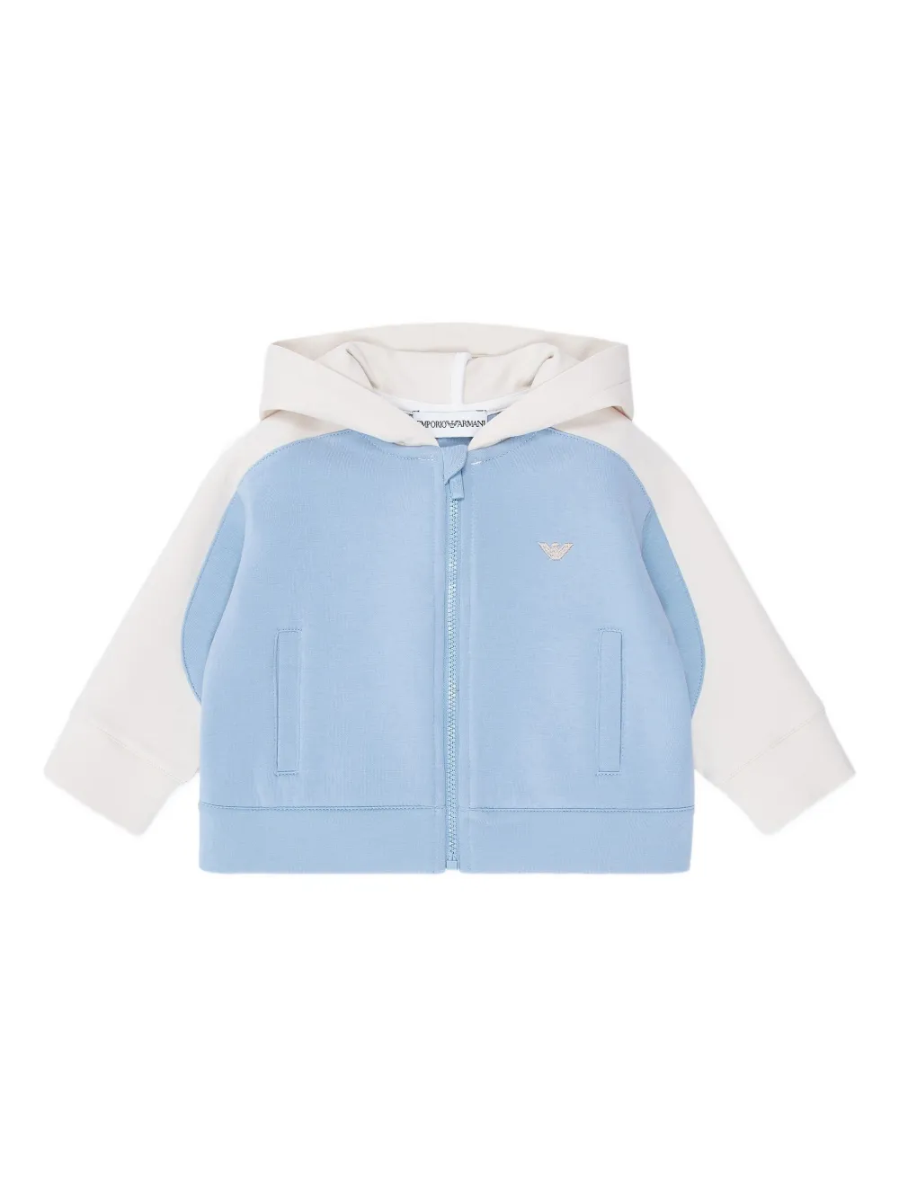 

Толстовка на молнии с капюшоном Emporio Armani Kids, синий
