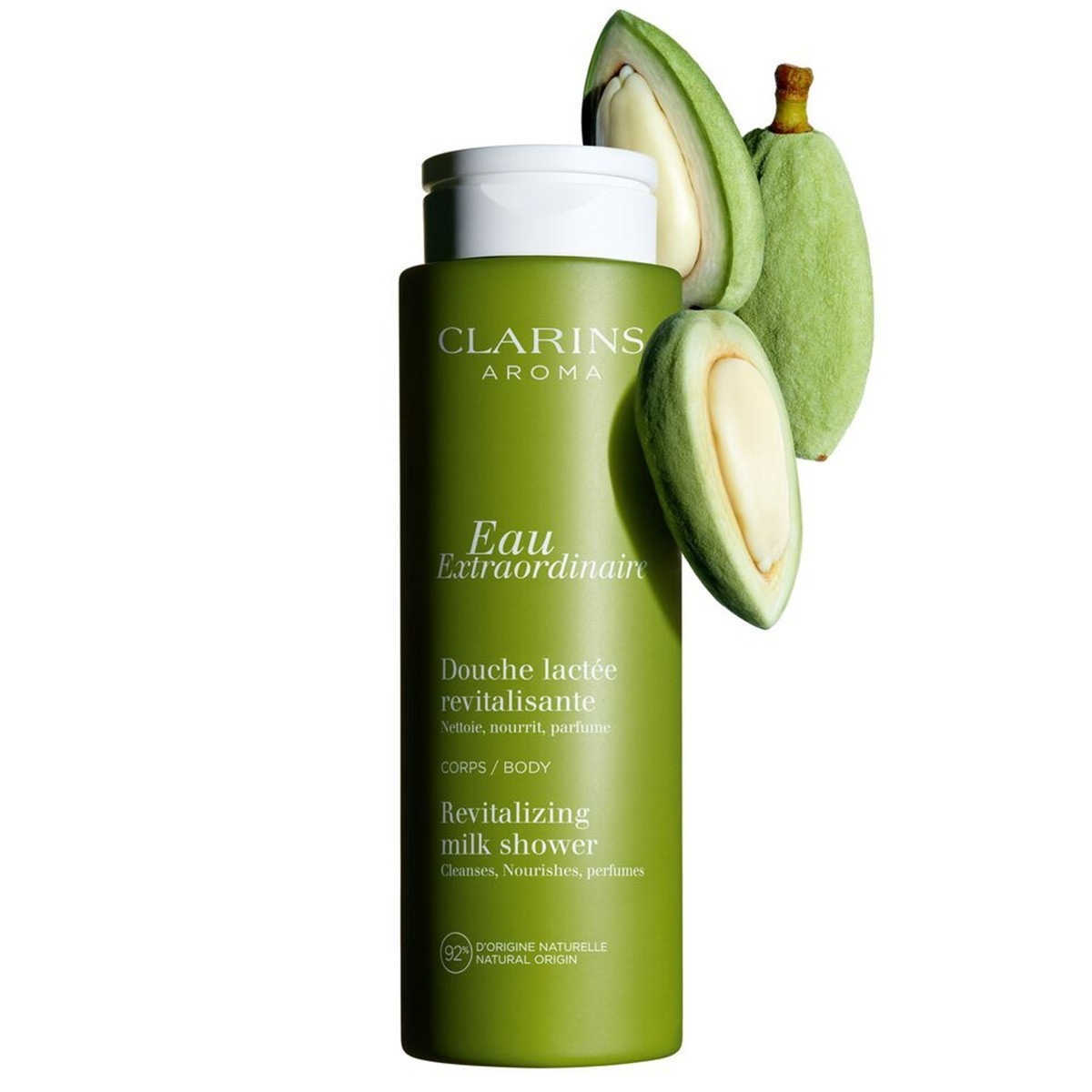 Гель для душа eau extraordinaire douche lactée revitalisante Clarins, объем 200 мл — фото 2