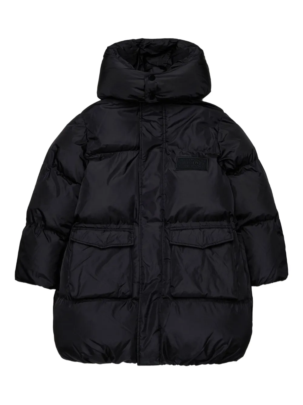 

Пуховик с логотипом Numbers MM6 Maison Margiela Kids, черный