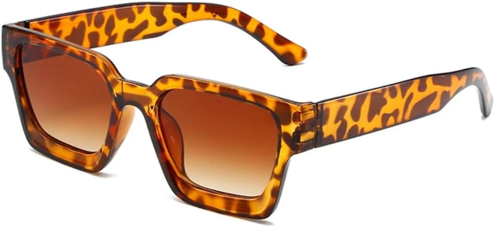 

Солнцезащитные очки с защитой от УФ-излучения UV400 | Панк, маленькая оправа, цветные линзы | для женщин и мужчин, для занятий спортом на открытом воздухе и вождения DSVIGF, Leopard-brown