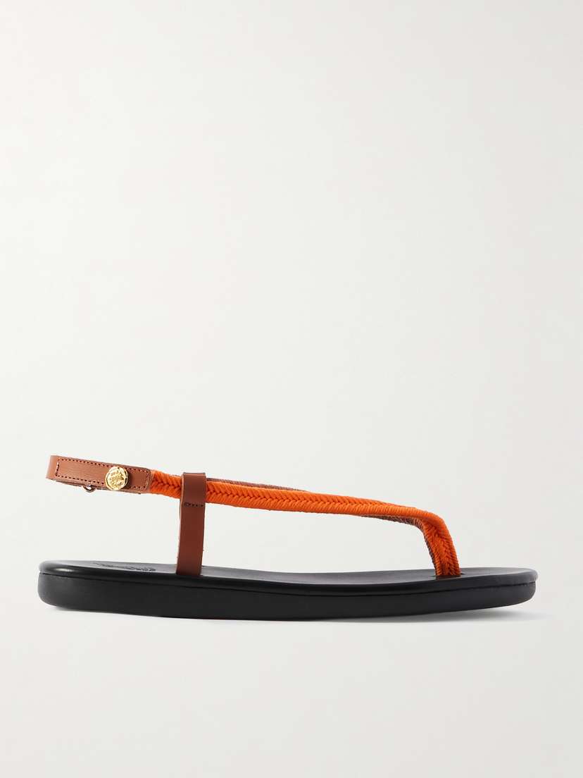 Сандалии Zoi с кожаной отделкой и плетеным шнуром Ancient Greek Sandals, оранжевый
