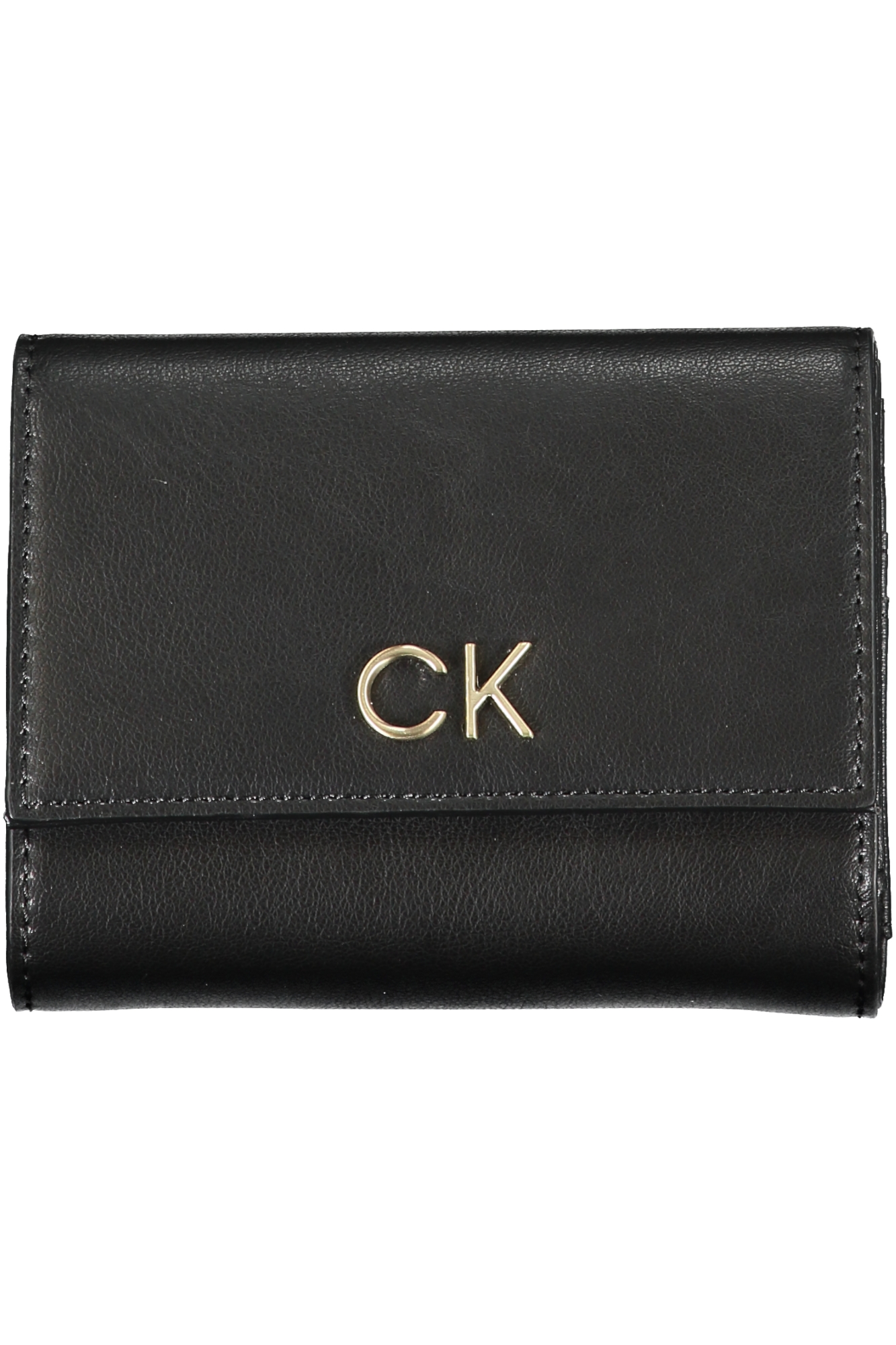 

Женский кошелек Calvin Klein с золотой монограммой, черный