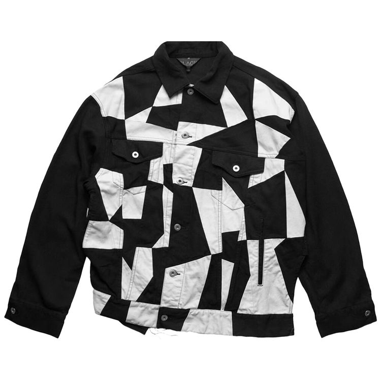 

Куртка Comme des Garçons Black Patchwork Twisted Trucker Jacket 'Black', черный