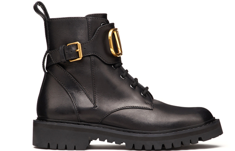 VLogo Signature Lace Up Combat Boots Женские Valentino — фото 3
