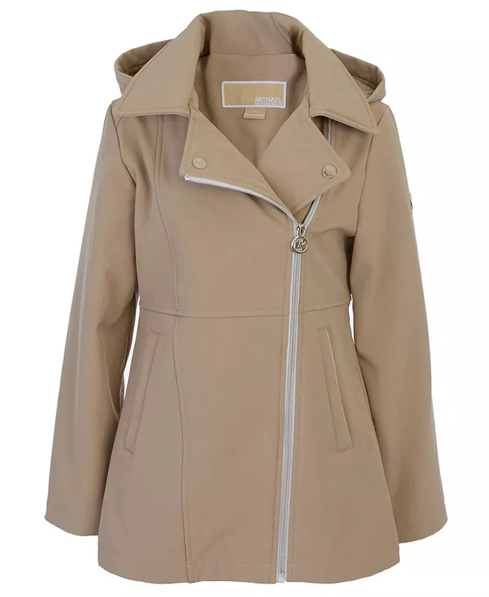 

Асимметричная куртка Softshell с застежкой-молнией для больших девочек Michael Kors, коричневый/бежевый