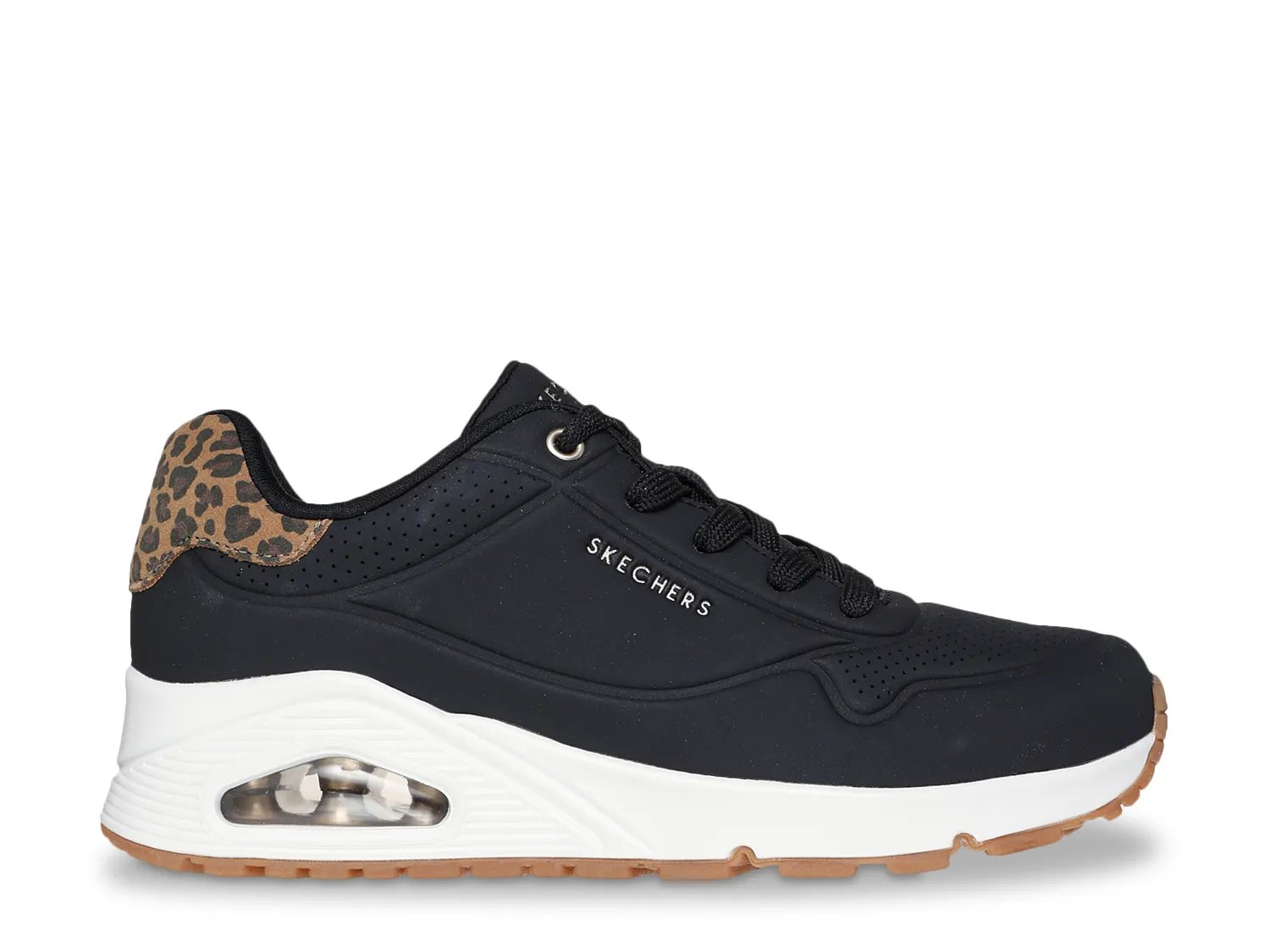 Кроссовки Skechers Uno Jungle Nite Sneaker - Women's, Black/Tan Leopard Print — фото 3