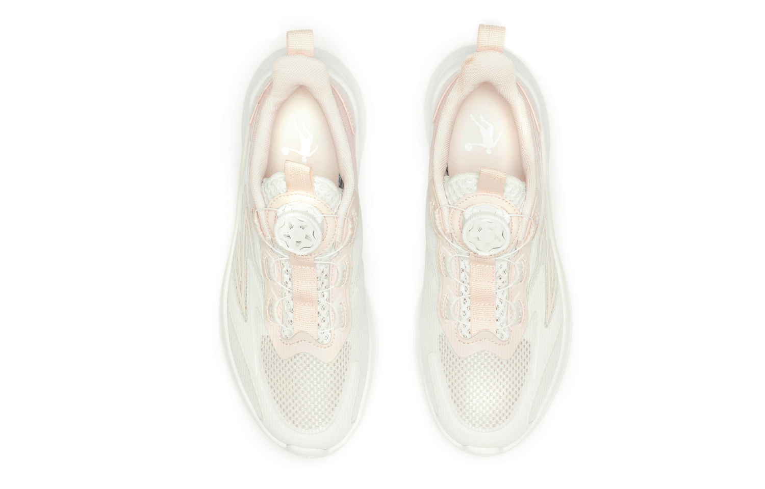Детские кроссовки для белья Light Speed Low Top Jordan White Cloud Pink QIAODAN, бело-розовые — фото 4