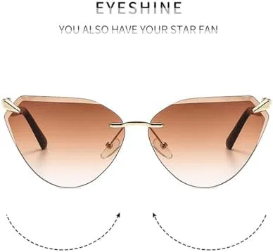 

Солнцезащитные очки без оправы для женщин, винтажные металлические солнцезащитные очки для женщин, нестандартной формы, очки с защитой от УФ-излучения UV400 MTZJH, 4