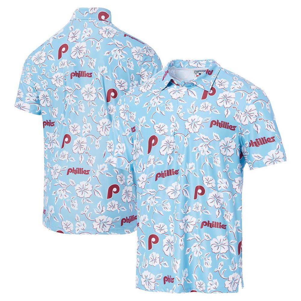 

Мужская рубашка-поло Reyn Spooner голубого цвета Philadelphia Phillies Cooperstown Collection Performance, цвет Phl Light