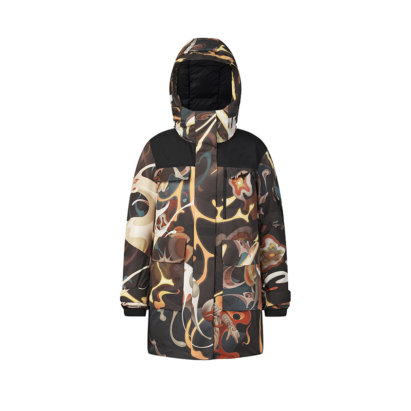 

FILA Женский пуховик с принтом по всей поверхности, All Over Print