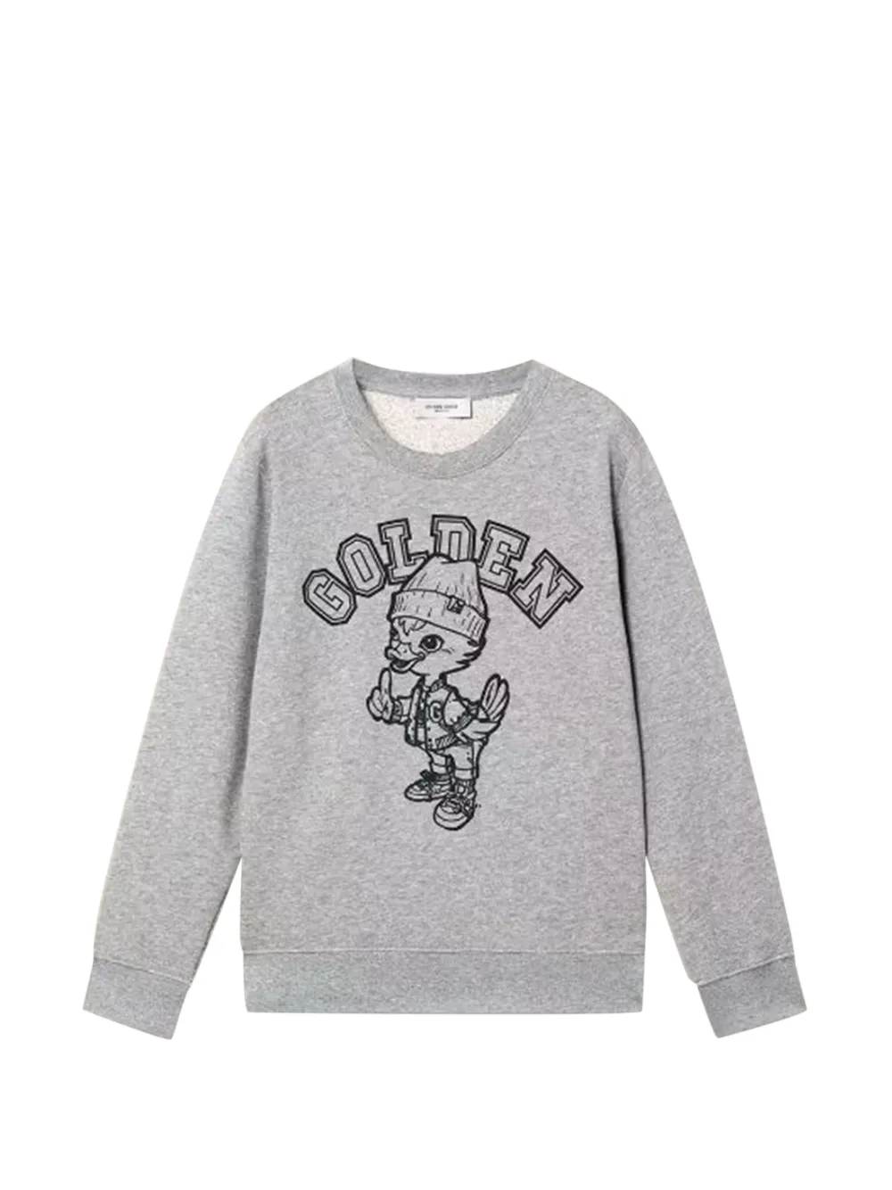Свитер с мультяшным принтом Golden Goose Kids, серый