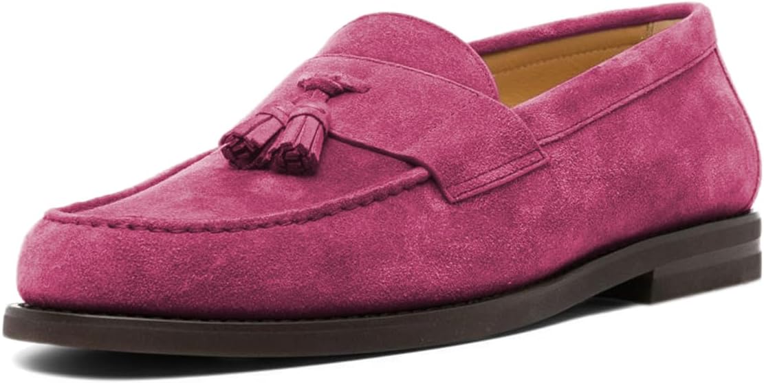 

Мужские лоферы FOWT с круглым носком, плоской подошвой, удобные, повседневные, для улицы, размеры 4-16 США, красный