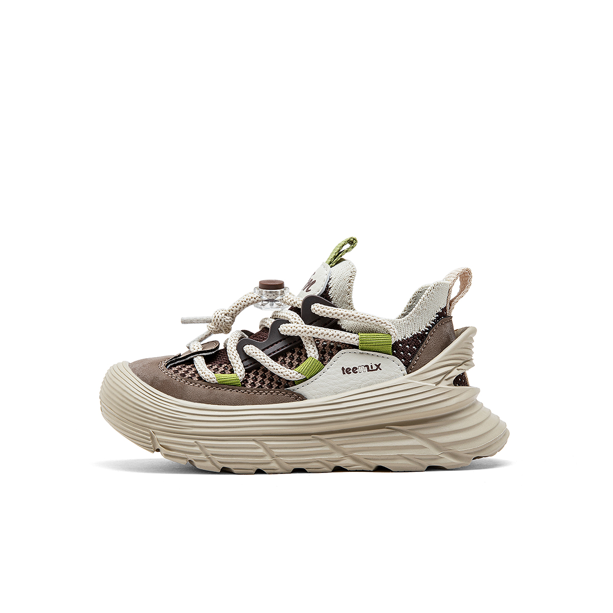 

Амортизирующие износостойкие низкие детские беговые кроссовки Teenmix, коричневый/бежевый