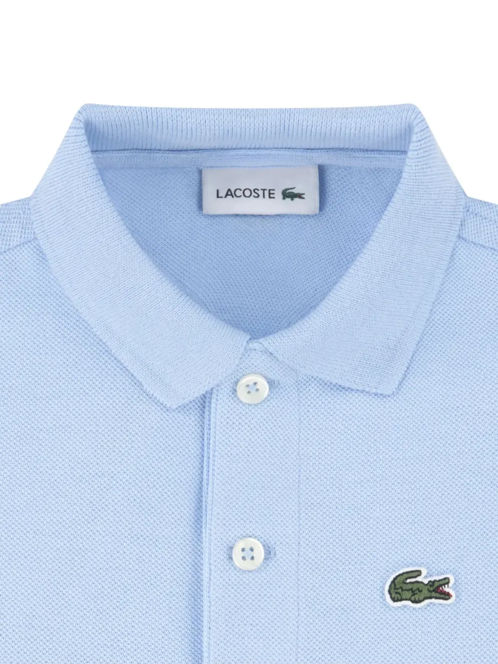 Рубашка-поло с коротким рукавом на пуговицах Lacoste Kids, синий — фото 3
