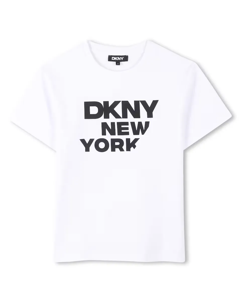 

Белая футболка из хлопка DKNY, белый