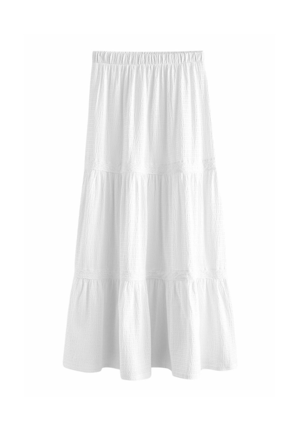 

Юбка макси TEXTURED WITH TRIM TALL Next, белый