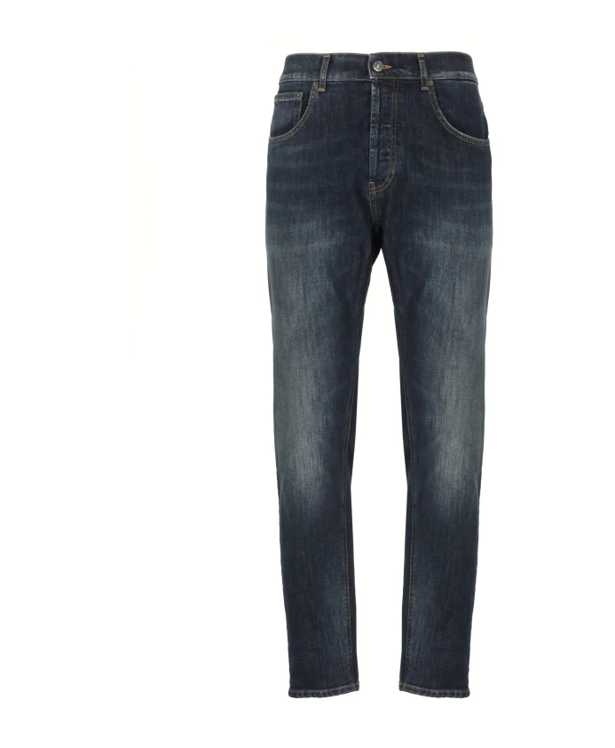 

Синие хлопковые мужские джинсы с карманами Dondup, синий