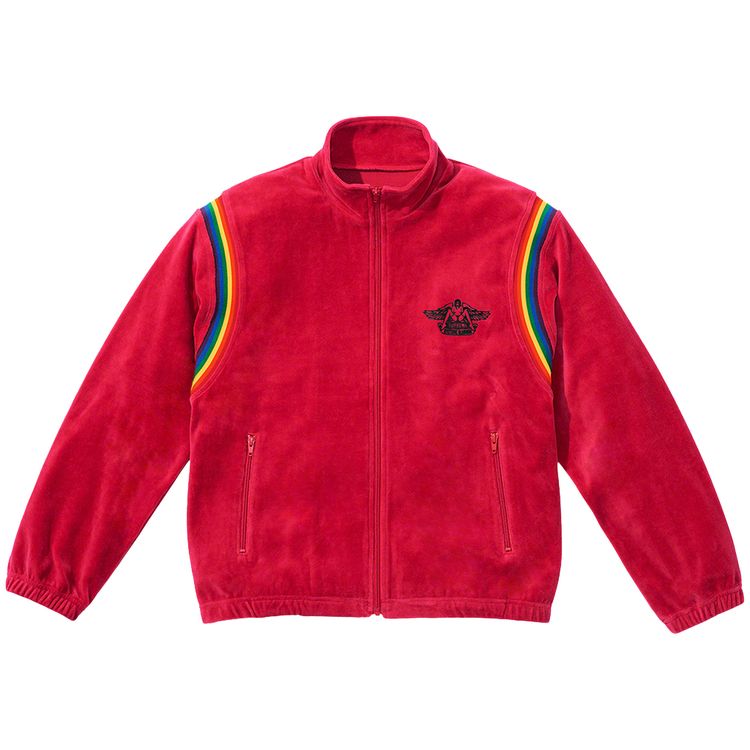 

Куртка Supreme x Hysteric Glamour Velour Track Jacket 'Dusty Red', красный