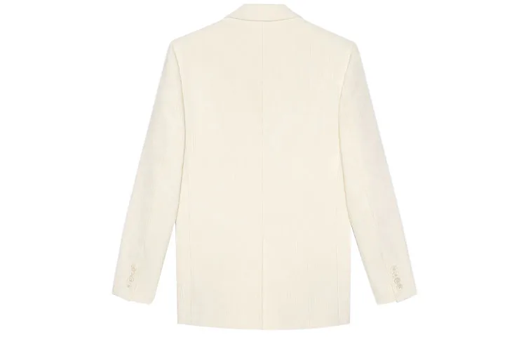Костюм деловой мужской Chalk с умеренным воротником SAINT LAURENT, chalk — фото 3