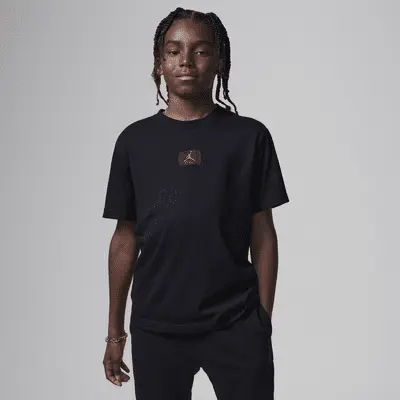 

Футболка Jordan Big Kids' Ripped Flight Patch T-Shirt, черный