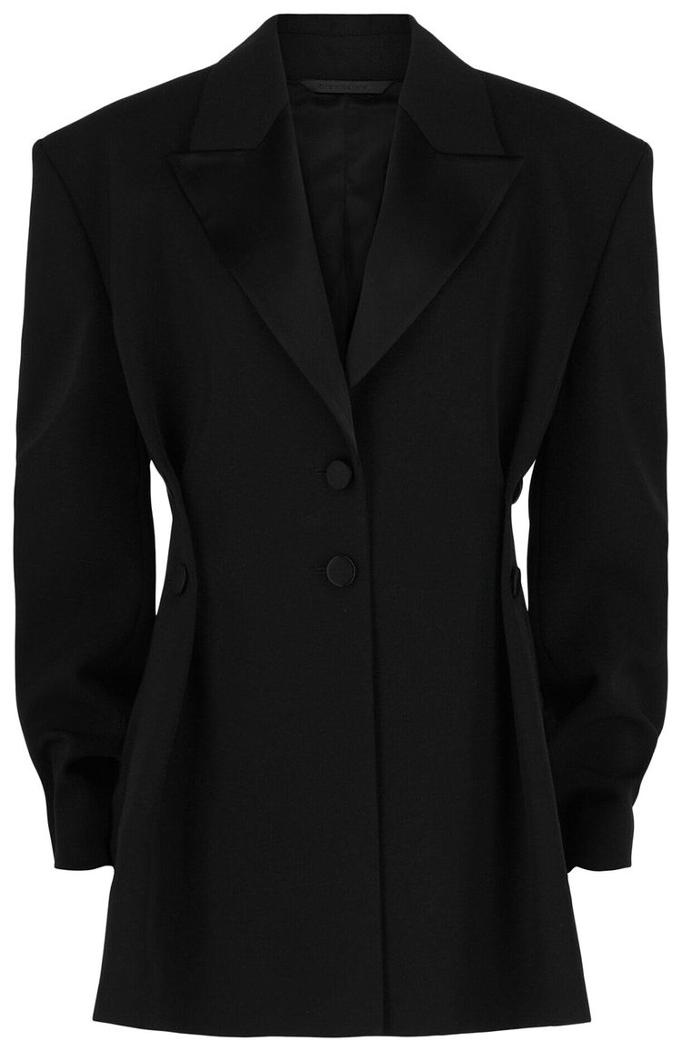 

Плиссированный однобортный блейзер Givenchy, черный