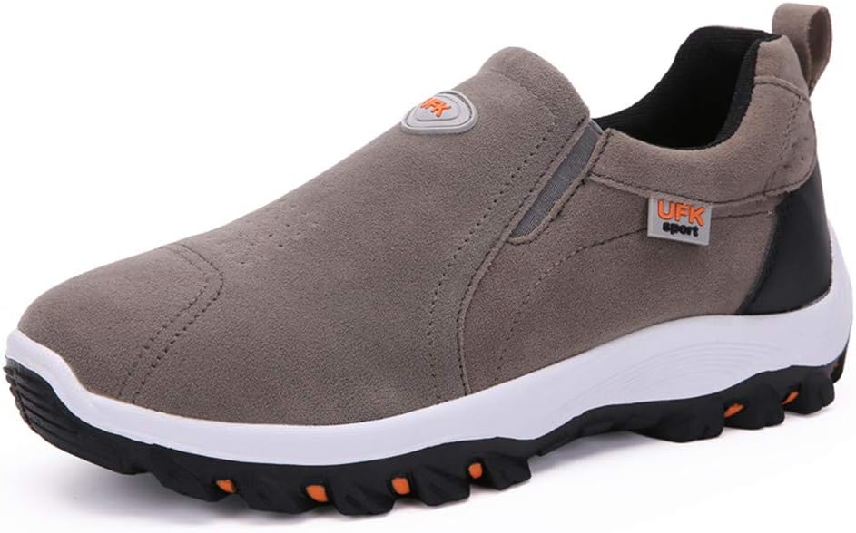 

LEADER SHOW Мужские легкие модные кроссовки для улицы, удобные, без шнурков, для повседневной ходьбы, серый