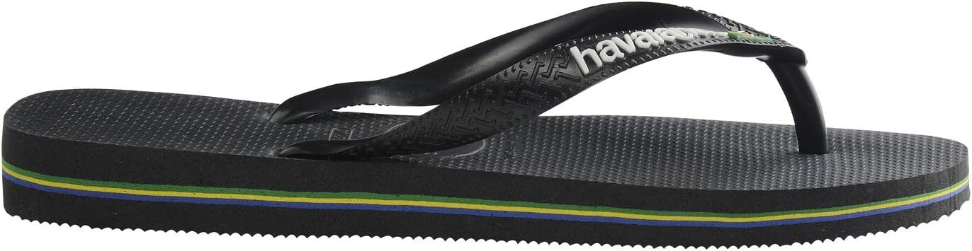 Шлепанцы Brazil Logo Unisex Flip Flops Havaianas, цвет Black/Black — фото 2
