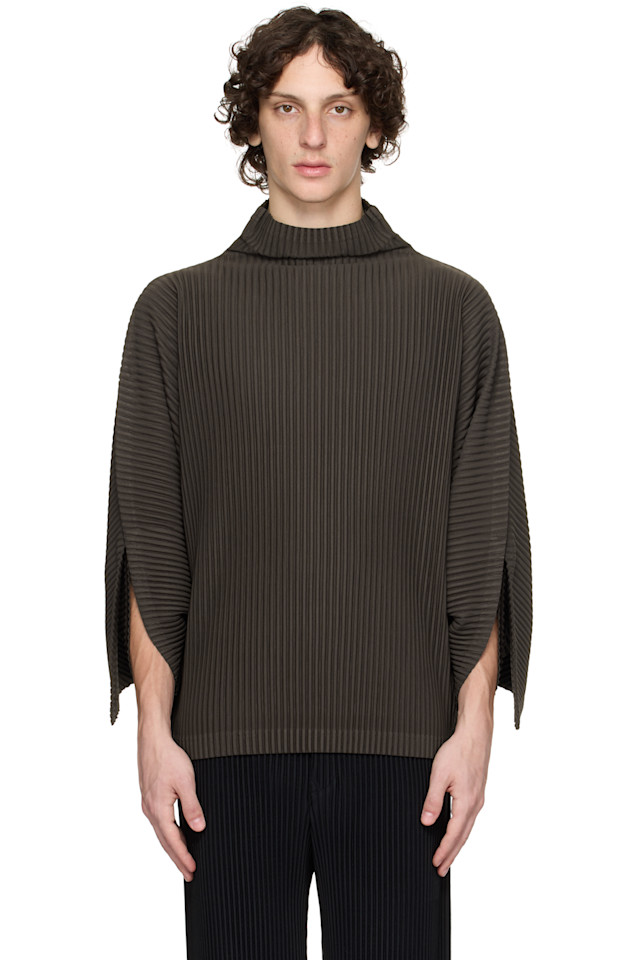 

Кинетический водолазка-скульптура Homme Plissé Issey Miyake, коричневый