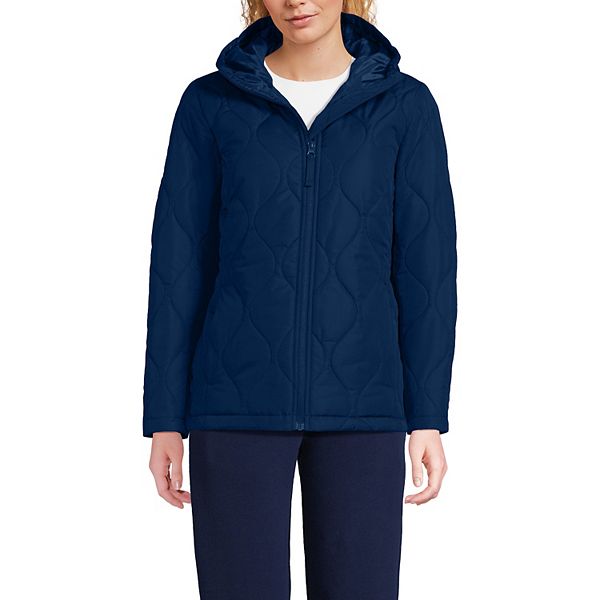 

Утепленная куртка petite featherfree onion с простежкой Lands' End, Deep Sea Navy