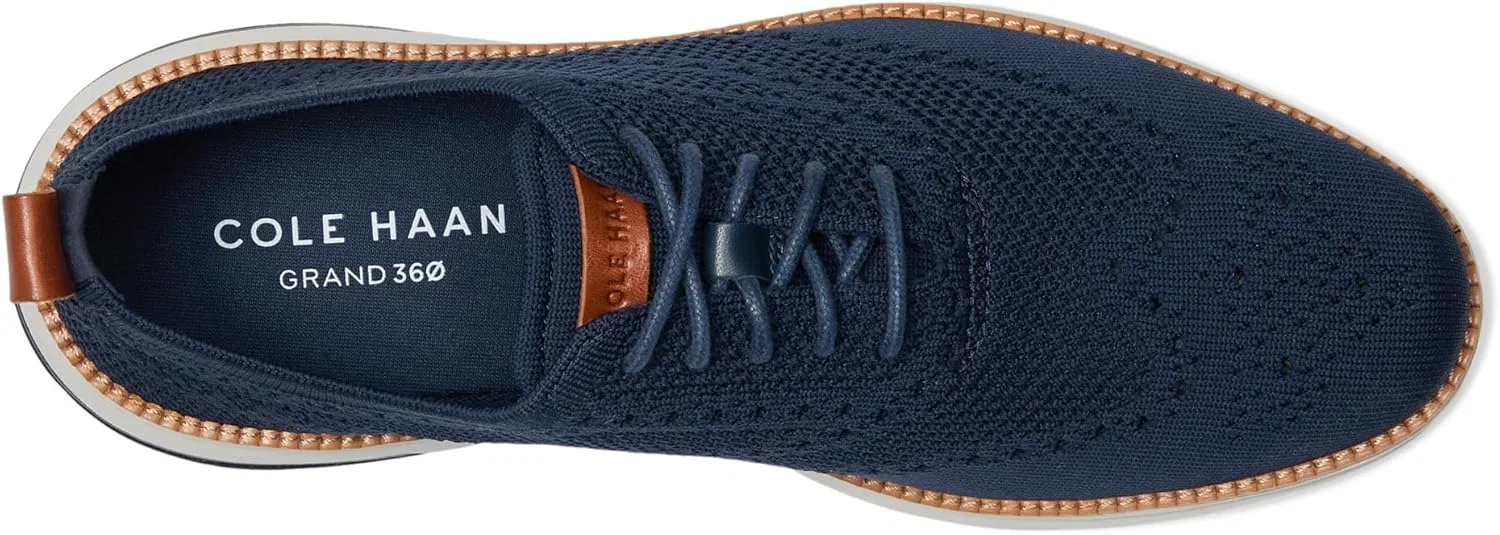 Мужские туфли Cole Haan Grand Hurrion Stitchlite Wingtip Oxford, Navy Blzr Brtsh Tn — фото 3