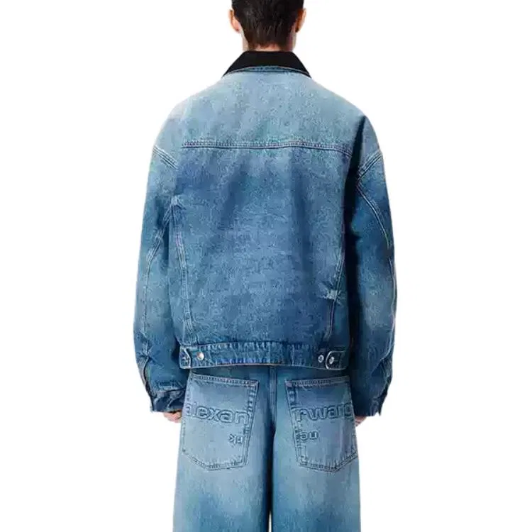 Пуховик Alexander Wang Vintage Marble Blue — фото 4