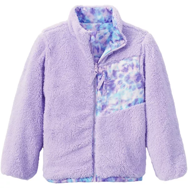 Двусторонняя флисовая куртка для девочек 4-20 лет Lands' End, цвет lavender tie dye play — фото 3