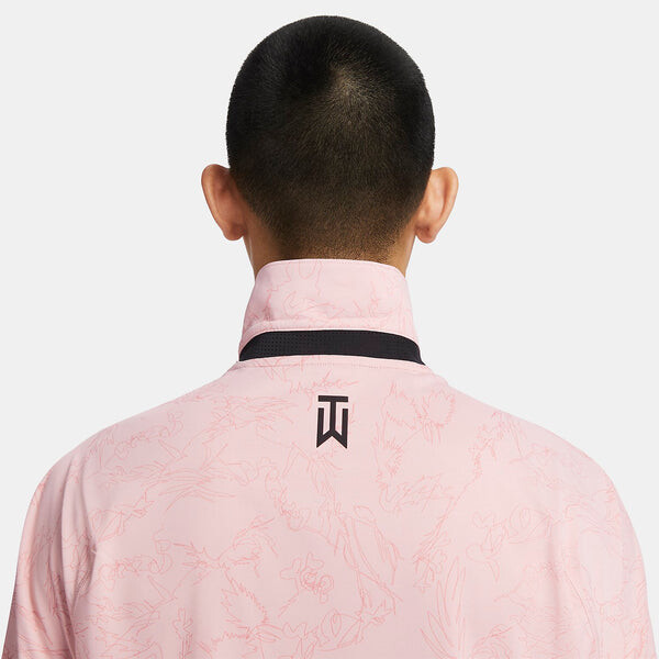 Рубашка поло dri fit tiger woods adv golf polo shirt Nike, розовый — фото 4
