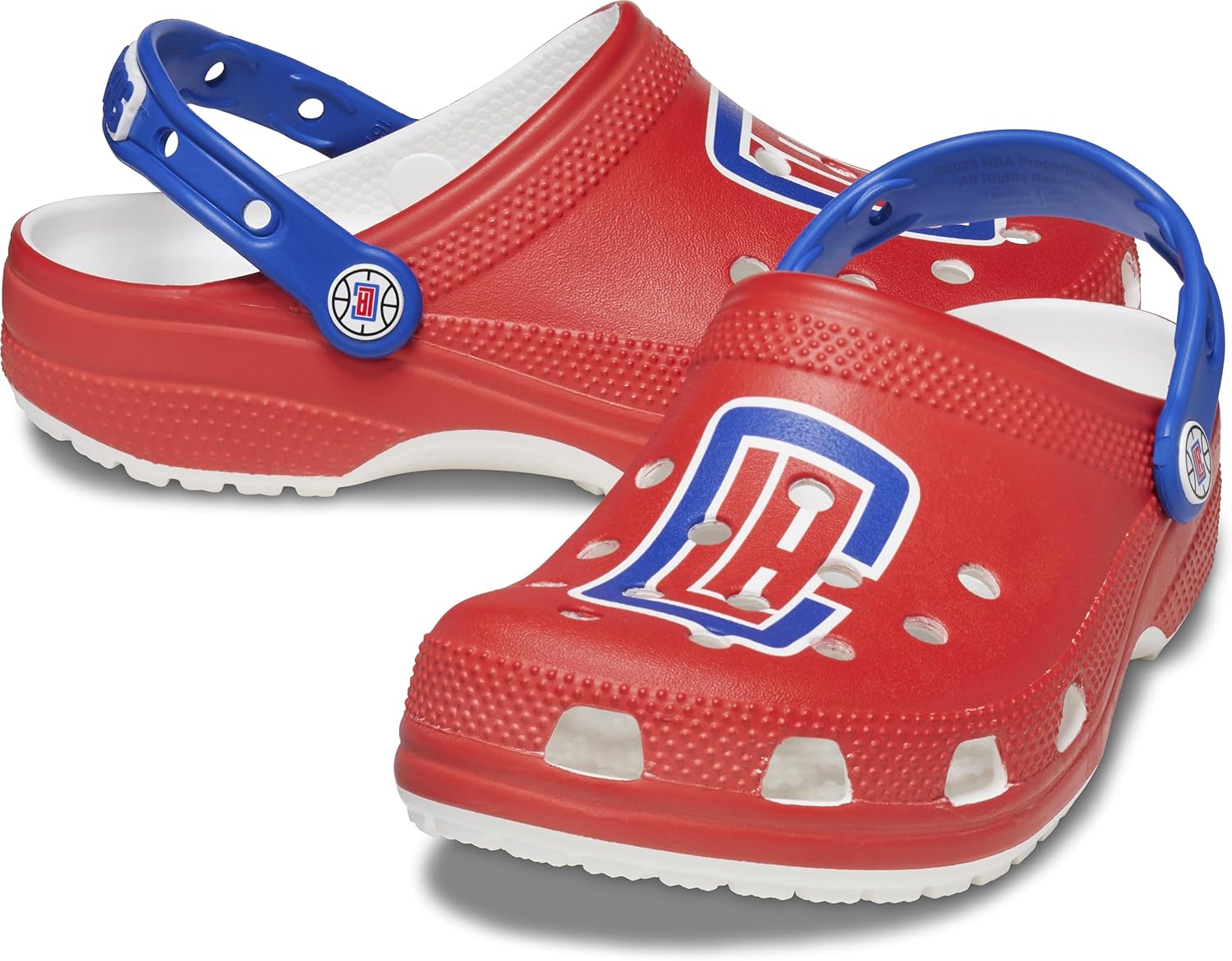 Кроксы унисекс для взрослых Classic Collegiate, подарки Clemson, Clemson Tigers, подарки для футбола Crocs, Los Angeles Clippers